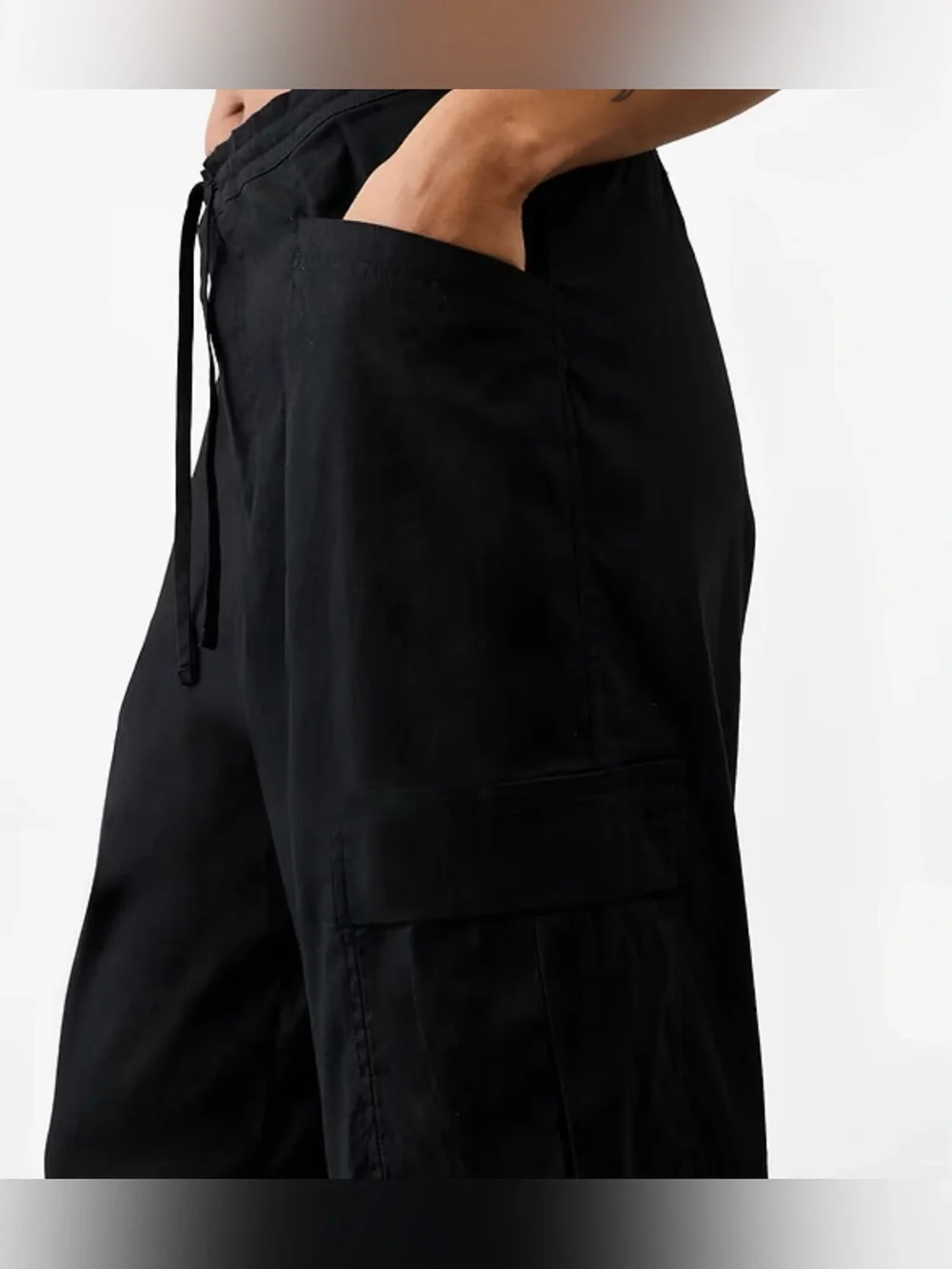 NEW NWT! ATHLETA PARADISE STRAIGHT LEG CARGO PANTS STRETCH LINEN sz M